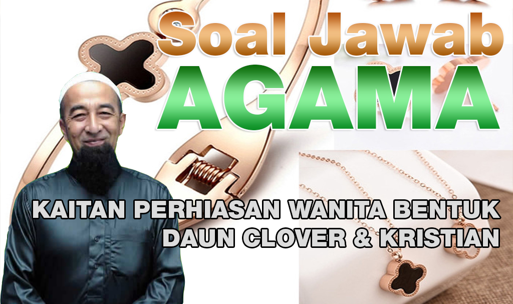 Kaitan Perhiasan Wanita Bentuk Daun Clover & Kristian