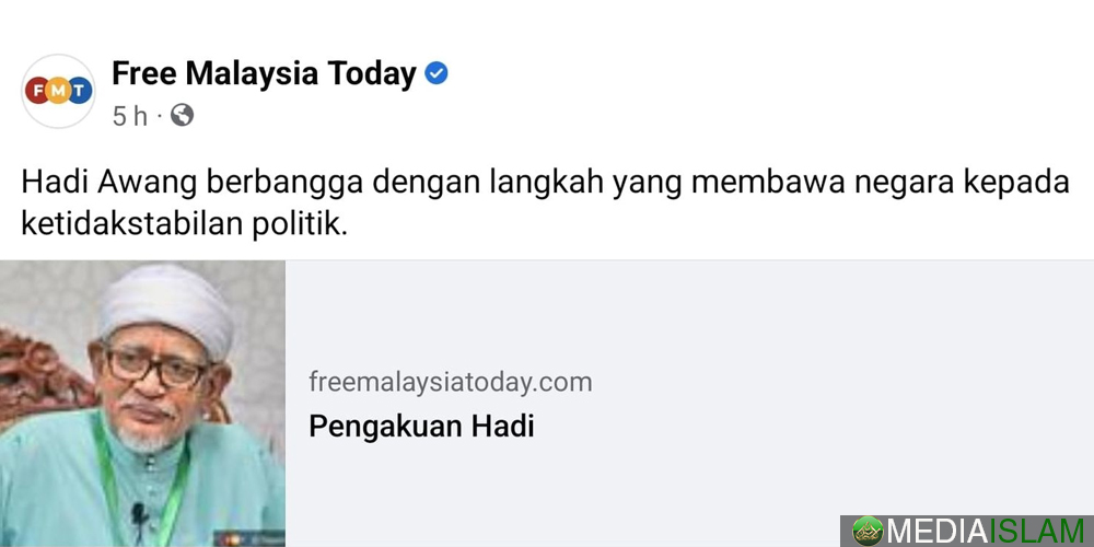 Tuan Guru Presiden PAS Bangga Memulakan Langkah Sheraton?